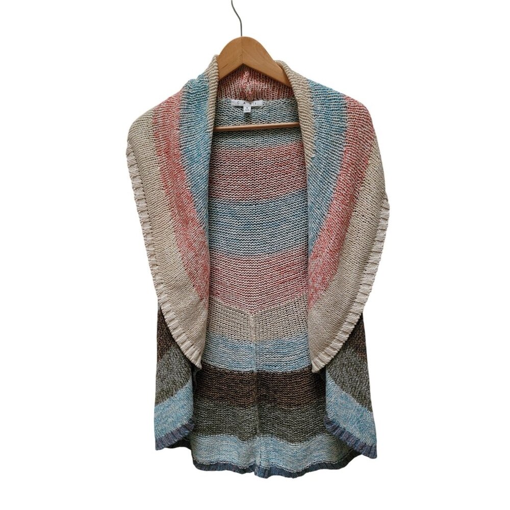CAbi Womens Multicolor Knit Shawl Cardigan S